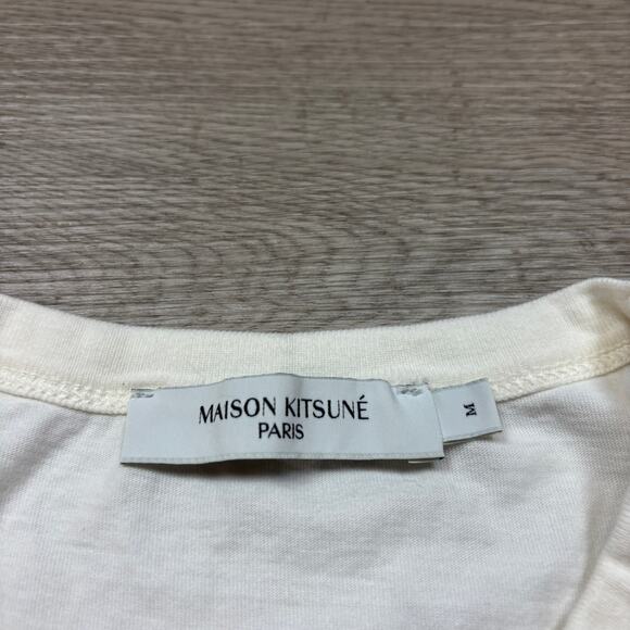 Maison Kitsune Double Fox Head Patch Classic Tee Shirt Men's Small - Picture 4 of 9